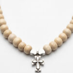 Rosario Pulsera Cruz Plateada